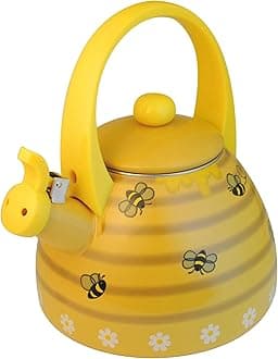 Supreme Housewares 71505 Bee Hive Whistling Kettle, Steel, Yellow