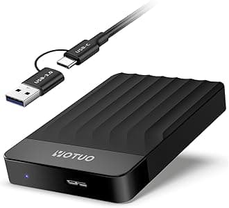 Portable External Hard Drive Storage Expansion Mobile HDD USB 3.0 USB-C for PC, Mac, Desktop, Laptop, PS4, PS5, Xbox One X/S, Xbox 360, Xbox Series X/S, Office & Game (Black, 1TB)