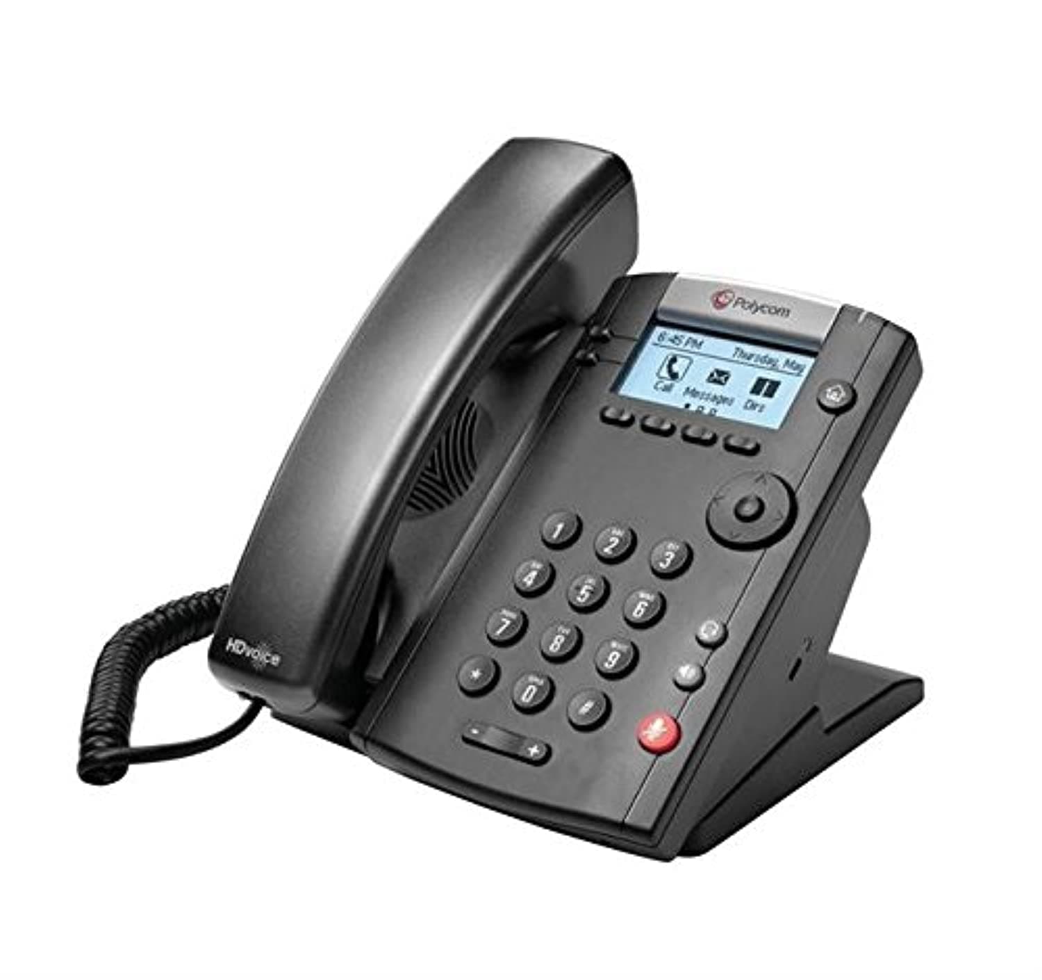 Polycom 201 IP Phone Wall Mountable Desktop Black Compatible with Microsoft Skype 220040450019