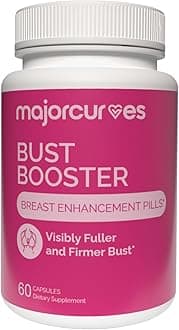 Bust Booster Breast Enhancement Pills – Natural Supplement for Breast Growth, Firmness, Fuller Shape, Curvier Bust, Rounder Cleavage, Volume Boost – Made in USA