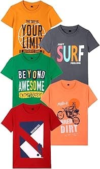 – Boys Boys regular fit tshirt T-Shirt (pack of 5)