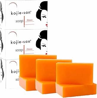Skin Brightening Soap – The Original Kojic Acid Soap that Reduces Dark Spots, Hyper-pigmentation, & other types of skin damage with Flawless Beauty Tag – 100g x 6 Bars