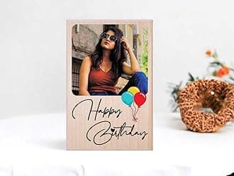 Incredible Gifts India Personalized Color Rectangular Tabletop Wooden Photo Frame for Birthday (6x4 Inches)