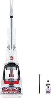 Hoover PowerDash-Compact Cleaner Carpet Washer, Plastic, White and Red