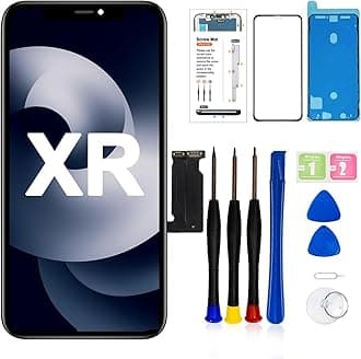 for iPhone XR Screen Replacement Kit 6.1inch,3D Touch LCD Display Digitizer Assembly with Repair Tools +Tempered Glass, Compatible with iPhone XR Screen Replacement (A1984/A2105/A2106/A2108) 6.1inch