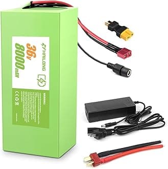 36V 8Ah Universal Power Pack Rechargeable Battery with 42V 2A Adapter | 20A BMS & Waterproof Design(200-500W Systems)