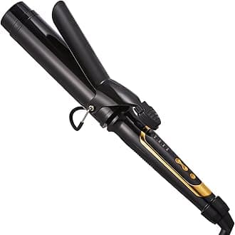 Lanvier 1 1/2 Inch Curling Iron 1.5" Barrel Curling for Medium & Long Hair with Soft and Relax Curls, Up to 450°F Worldwide Voltage (100-240V) Hair Curler for Traveling, Hair Waving Style Tool – Black
