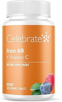 Iron 60 Iron with Vitamin C Chewables, Berry, 30 ct