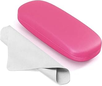 Marvolia Glasses Case Hard Shell - PU Leather Eyeglasses Case for Sunglasses Eye Glasses with Cleaning Cloth