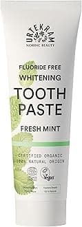 Flouride Free Fresh Mint Toothpaste - Vegan - Organic - Natural Ingredients - Urtekram Dental, 75ml (Pack of 1)