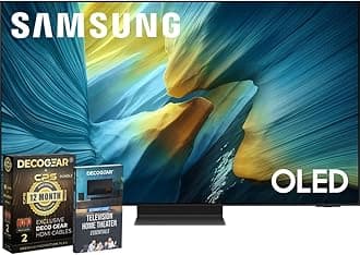 65 inch OLED 4K S95F Smart TV (2025) Vision AI, OLED HDR Pro, Glare-Free Bundle with CPS Exclusive 1-Year Protection & Deco Gear Complete Home Theater Beginner's Guidebook