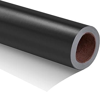 Matte Black Wrapping Paper Roll - 81.5 Sq Ft Metallic Black Jumbo Gift Wrap Paper Roll for Wedding, Birthday for Men, Shower, Congrats, Holiday, Graduation, Father's Day - 30 Inch X 32.8 Feet