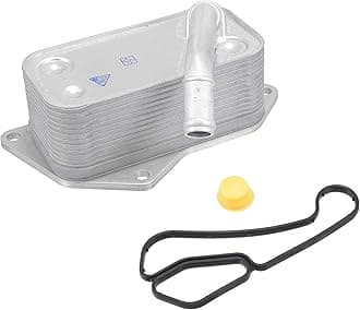 Engine Oil Cooler Kit Compatible for BMW X3 2011-2017, Durable Aluminum Alloy Silver Tone Transmission Oil Cooler with O-ring Seals