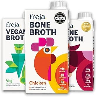 Freja Discovery Bone Broth Pack | Sipping Broth Selection | Beef, Chicken & Vegetable | Premium Liquid Broth | Low Calorie | High Protein & Collagen | Not from Concentrate, Powder or Cubes | 3 x 500ml