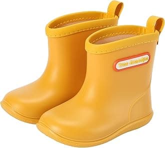 Toddler Rain Boots Baby Kids Easy-on Rain shoes Children Waterproof Shoes for Boys Girls(1-6 Years)