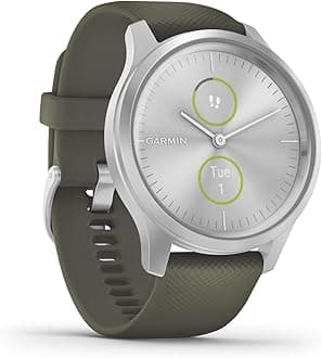 Garmin vívomove Style – stilvolle Hybrid-Smartwatch mit 2 brillanten AMOLED-Farbdisplays, Sport-Apps und Fitness-/Gesundheitsdaten, wasserdicht, 5 Tage Akkulaufzeit, Fitness Tracker, connected-GPS