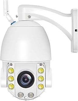 4K 8MP WiFi IP Camera Outdoor 50X Zoom Security Protection PTZ Cam 120M Distance Home Security Camera CCTV Video Surveillance(EU Plug,4MP 50X Add 32GB)