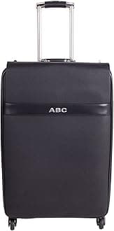 ABC Stylish 25-Inch Lightweight Durable Travel Luggage Trolley Suitcase/Bag for Men Women (BLACK| Medium)