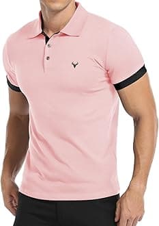 Men’s Classic Polo Shirt Short Sleeve Shirts Lightweight Slim Fit Casual Tops