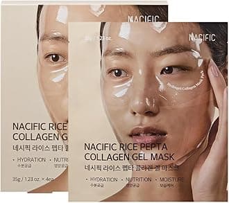 Nacific Rice Pepti Collagen Gel Mask 4 Sheets Mask # Elastic #Hari #Moisturizing
