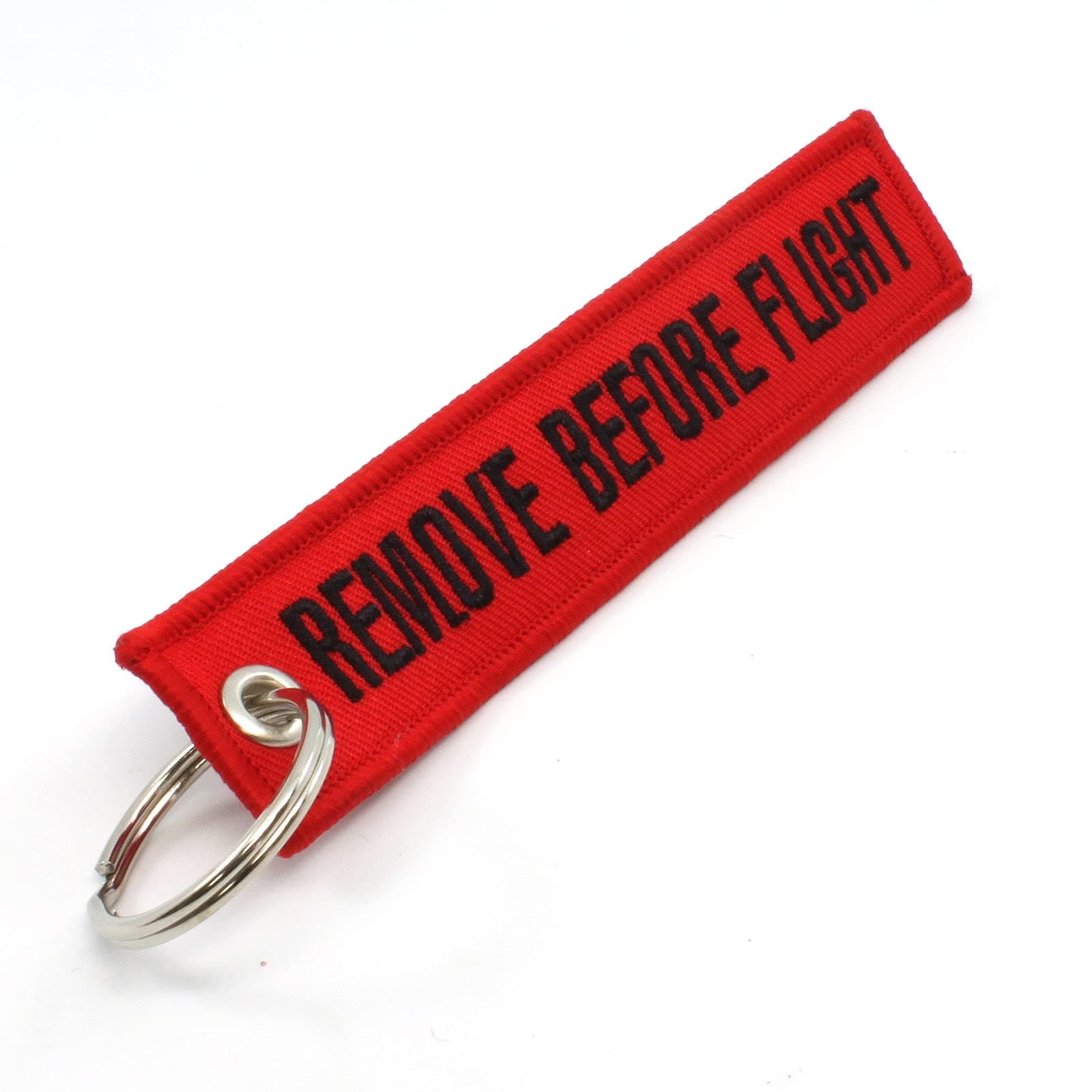 Remove Before Flight Key Chain - Red/Black