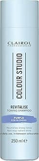 Clairol Professional Colour Studio | Step 3 Revitalise | Purple Toning Shampoo for Blonde Coloured Hair | Neutralises Brassiness | Non-stop shine | All hair types | Vegan | For Daily Use | 250ml