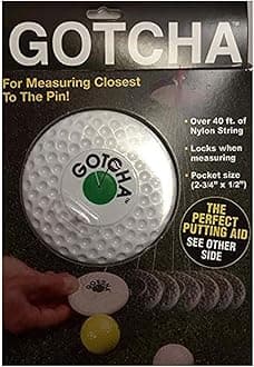 Gotcha Golf Tape Measure Closest To Pin Fits In Bag NEW
