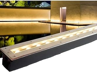 Recessed Outdoor Buried Lamp, Ground LED Landscape Lights, IP65 Waterproof Rectangle LED Spot Lights, AC85-265V Low Voltage LED Floor Light, for Villas Driveway Deck Step Yard Garden Pathway(Blue,18W)