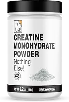 Creatine Monohydrate Powder, Pure Creatine Powder, Made in USA, 3rd Party Lab Tested, 5g Per Serving, Scoop Included, No Fillers, No Added Flavor (Unflavored, 1000g / 200 Servings)
