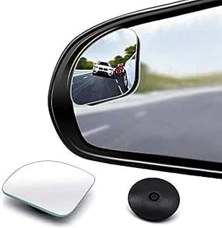 CUNCUI 2pcs Fan Shaped Blind Spot Mirror, 360 Degree Adjustabe HD Glass Blind Spot Mirrors, Frameless Convex Rear View Mirror, for any Car, Van, Suv and Trucks.