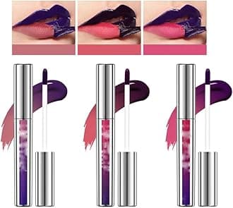 FeatherLock Magic Peel-Off Lip Stain Kit - 12Hr Waterproof Tint, Vegan Formula with Botanical Extracts, Travel-Size Tubes in 3 Nude Shades (11cm/20g)