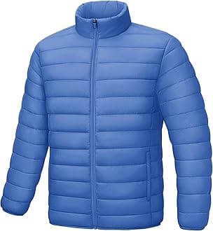 MAGNIVIT Men's Puffer Jackets Lightweight Warm Winter Coat Water-Repellent Windbreaker Insulated Quilted Packable Jacket