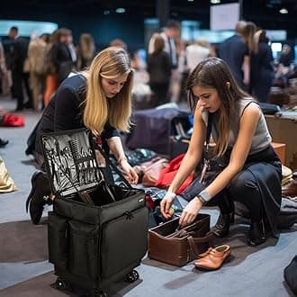 BYOOTIQUE Cosmetic Tools Travel Bag Soft Sided Backpack Large Capacity Storage, Black, Large