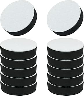 12 Pcs Round Furniture Bed Risers, Self-Adhesive Sofa Tables Risers Adds 1/2" Height with Felt Pad (Black, 2.56" Width)