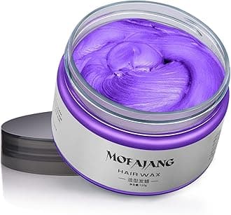 – Hair Colour Wax, 120g Temporary Coloured Hair Paint Wax, Easy Washable Colour Change Hair Dye for Kids,Women,Men (Violet)