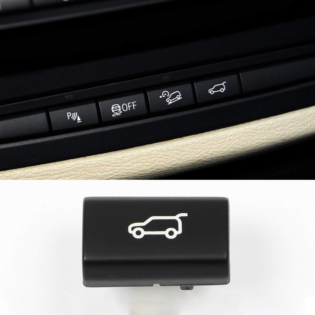Tailgate Rear Trunk Switch Button Cover Compatible with BMW X5 E70 2006-2013/ X6 E71 2008-2014 (1 PCS)