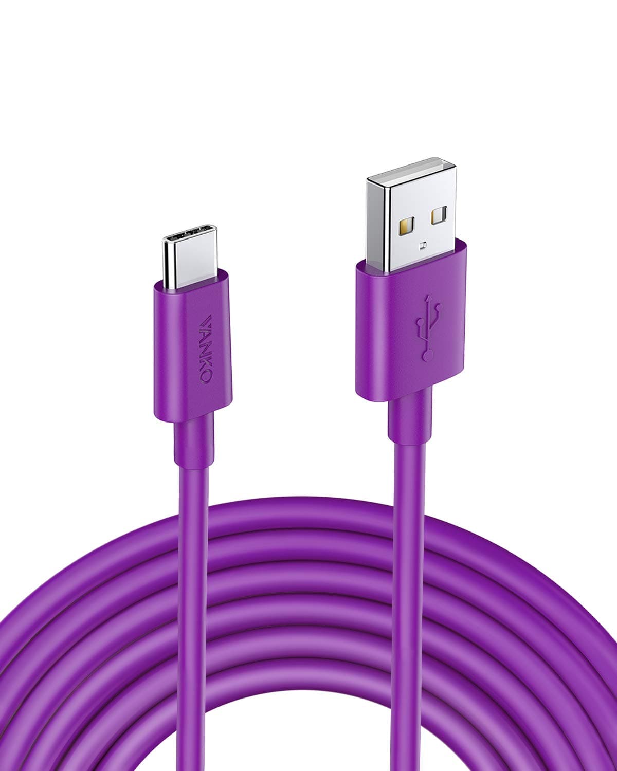 USB Type C Cable,VANKO[5 FT] USB C Cable Fast Charger Charging Cord Compatible Samsung Galaxy S10 S9 S8 Plus Note 9 8,Google Pixel 2 3 XL,Moto Z,LG V30 V20 G6 G5, OnePlus 5 3T and More(Purple)