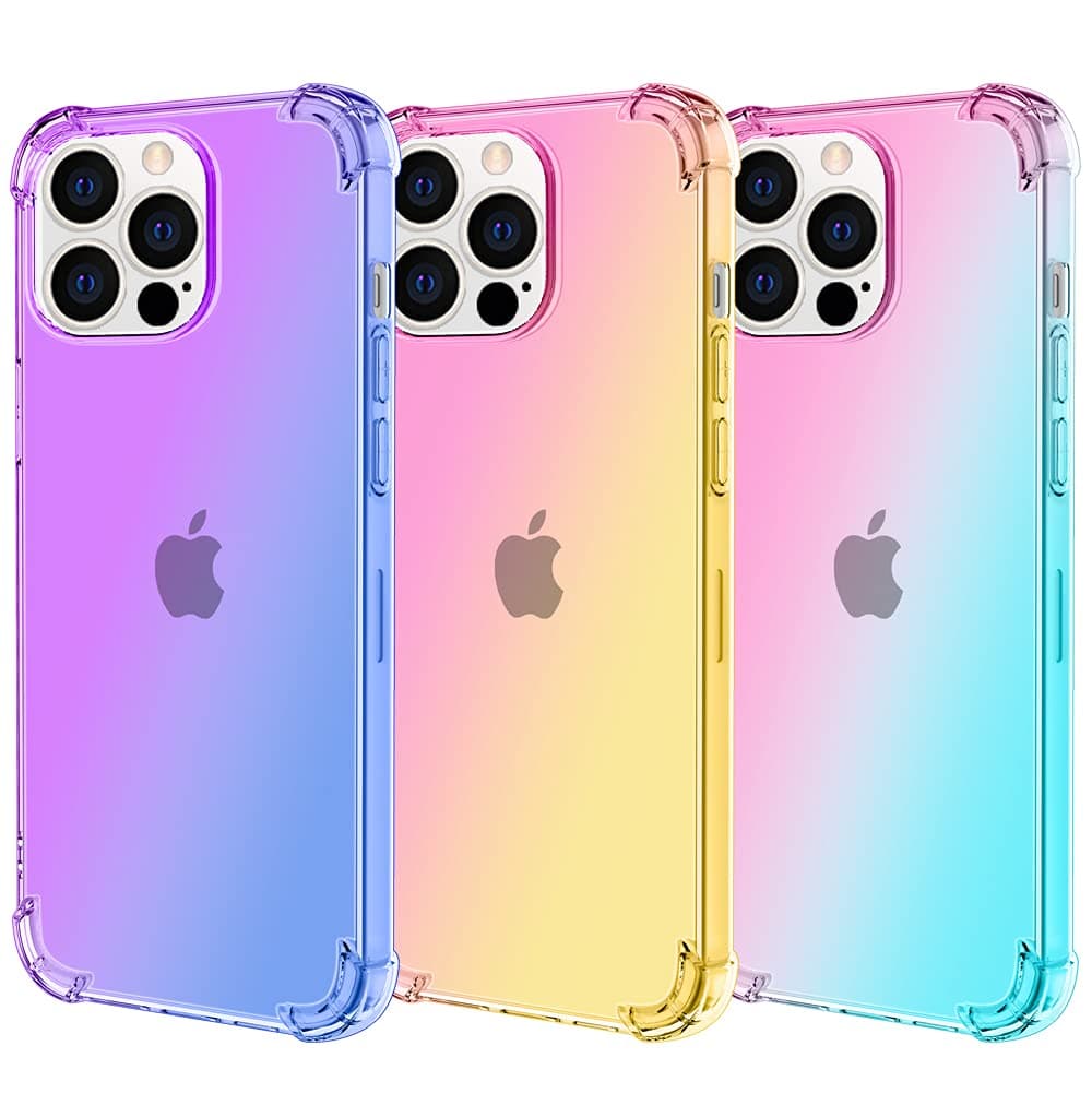 Case for iPhone 11 Case, Gradient Shock Absorption Flexible TPU Soft Edge Bumper Anti-Scratch Slim Protective Cases for iPhone 11 6.1 inch (Pink Gold)