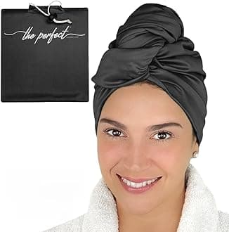 Microfiber Hair Towel Wrap Ultra-Fine - The Perfect Haircare - Anti-Frizz and Never Falls Off - Curly Girl Method Approved - Dry Hair Half the Time