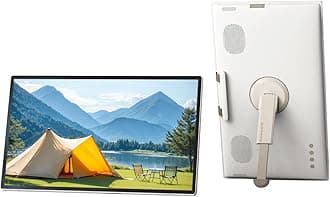 25 Inch Portable TV - Smart Touch Screen with Google Play, Android 14, Qualcomm 8G RAM+128G Storage, 1080P Smart Handy TV with 8MP Camera and Battery, Touchscreen Monitor for Camping, Bathroom