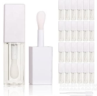 24pcs 5ml Empty white square lipgloss tubes bulk wholesale with big wand lipgloss containers…
