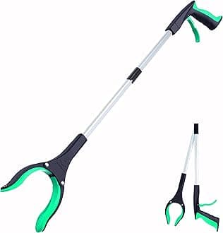 Grabber Reacher Tool - 32” Extra Long Foldable Gripper and Reaching Tool - Heavy Duty Pick Up Stick Grabbers for Seniors, Trash, Surgery Recovery Must Haves Gifts (Green)