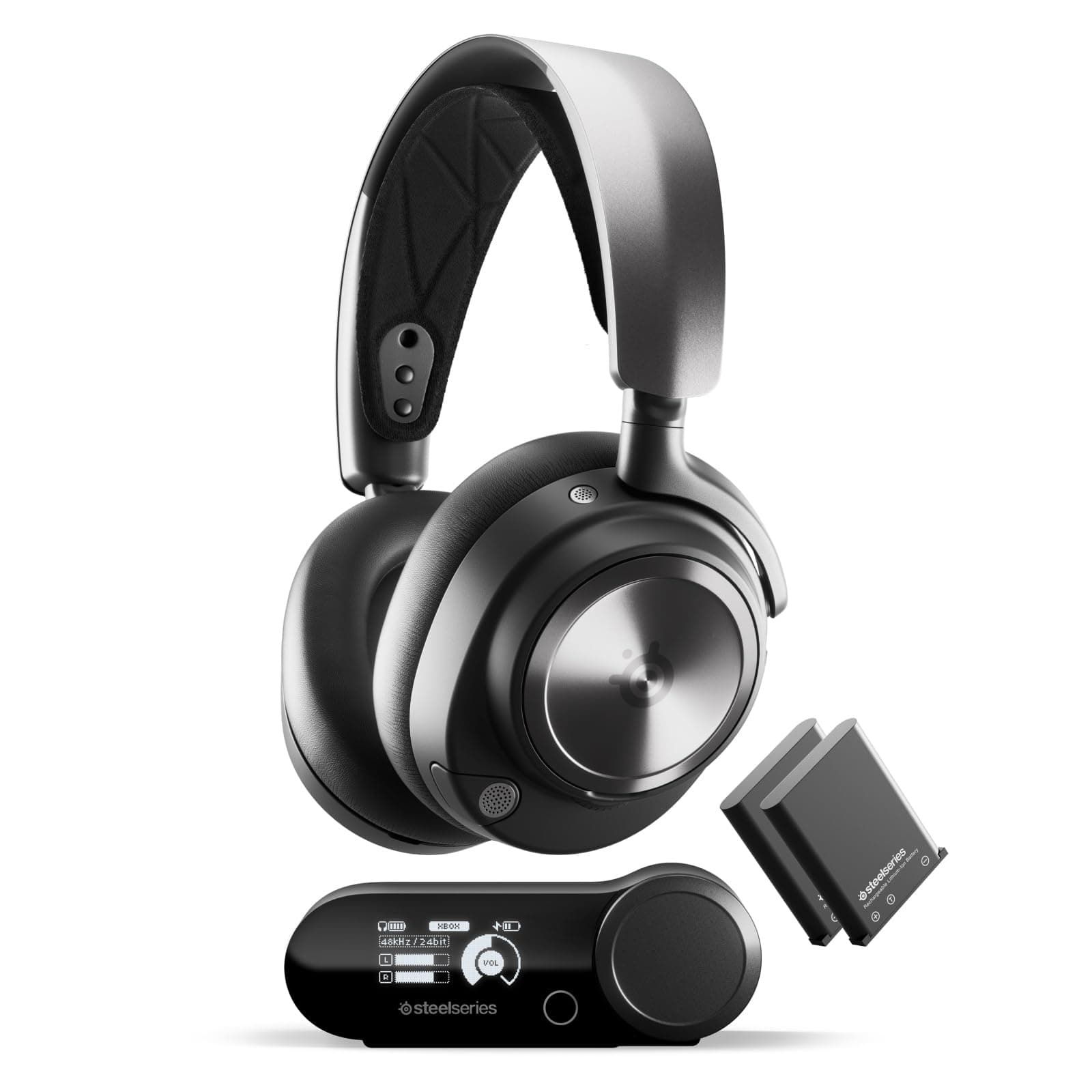SteelSeries Arctis Nova Pro Wireless Xbox - Multi-System Gaming Headset (Xbox & PC / Switch + Bluetooth) - Unlimited Battery Life; 2 Hot-Swap Batteries - Active Noise Cancellation - ClearCast Gen2 Mic