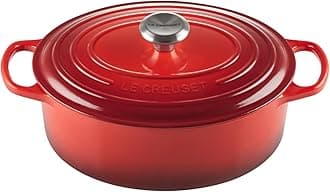 Signature Cast Iron Oval Casserole, 29 cm - Cerise - Dutch Oven