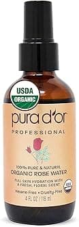PURA Dââ‚¬â„¢OR Organic Rose Water Toner (4oz) - 100% Pure USDA Organic - Full Skin Hydration - Control Excess Oils & Acne - Cleanses & Softens Skin - Promotes Skin Cell Regeneration - For All Skin Types