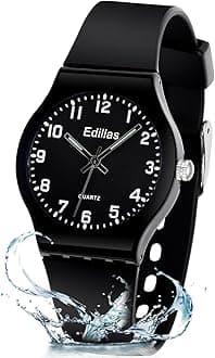 EdillasKids Analog Watch for Girls Boys, Children Waterproof Learning Time Wristwatch Easy to Read Time for Child