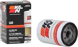 K&N Premium Oil Filter: 20,000 Mile Engine Protection with Wrench Off Nut: Compatible with Select 2009-2022 BUICK/CADILLAC/CHEVROLET/FORD (See Product Description for Select Models), HP-2011