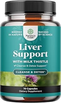 Liver Cleanse Detox & Repair Complex - Herbal Liver Support Supplement with Silymarin Milk Thistle Artichoke Extract Dandelion Root Organic Turmeric and Berberine - Milk Thistle Liver Detox Supplement