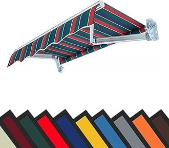 Retractable Patio Awning Replacement Fabric Waterproof Many sizes Shade Sun Shade Awning Cover Outdoor Patio Canopy Sunsetter Deck Awnings Polyester,Frameless ( Color : L X W , Size : (22.9x6.5ft) 7x2