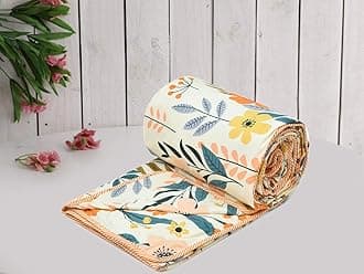 COZY FURNISH Super Soft Brushed Microfiber Cotton 2 Layer Breathable Single Dohar Lightweight Warm Bed Dohar 57X87(Inches) 144X220(CM) Dohar Throws for Bed| TC - 144, Cream